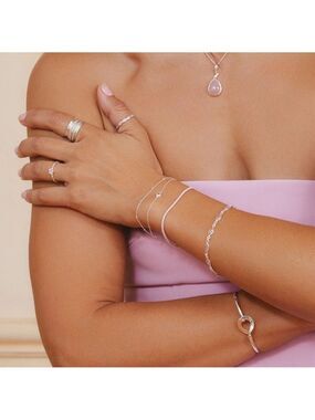 Pink CZ Tennis Bracelet Sterling Silver 14k White Gold 🆕
